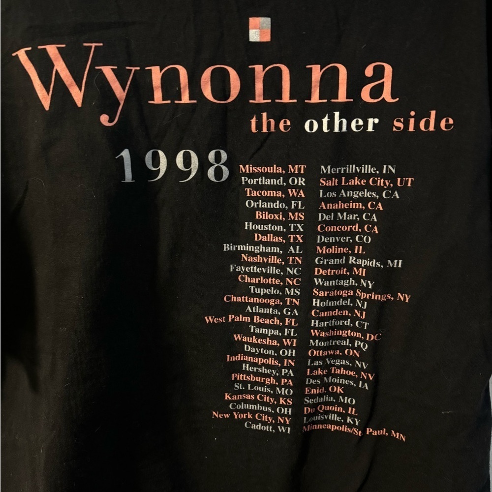 Wynonna Judd The Other Side 1998 Tour Concert Tshirt Unisex XL Vintage 90s Band - Picture 8 of 12